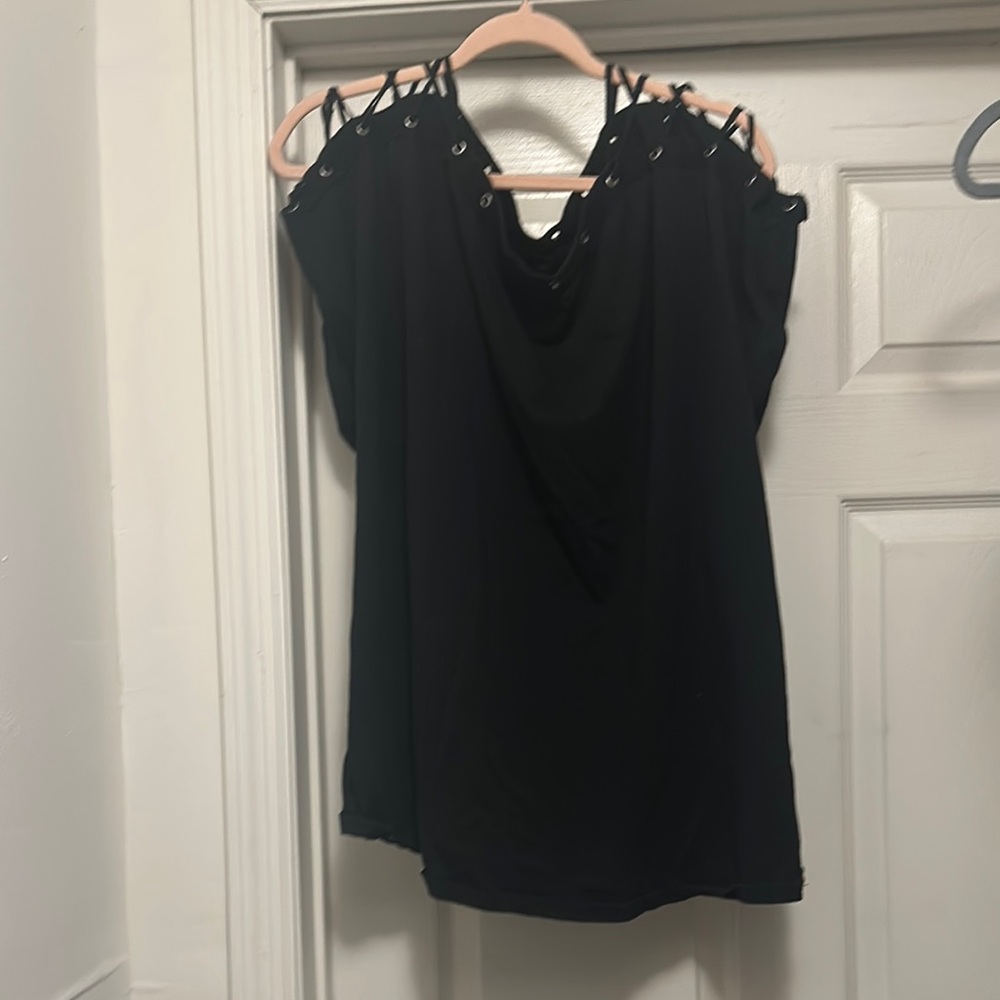 Torrid Black Cut Out Relaxed Blouse